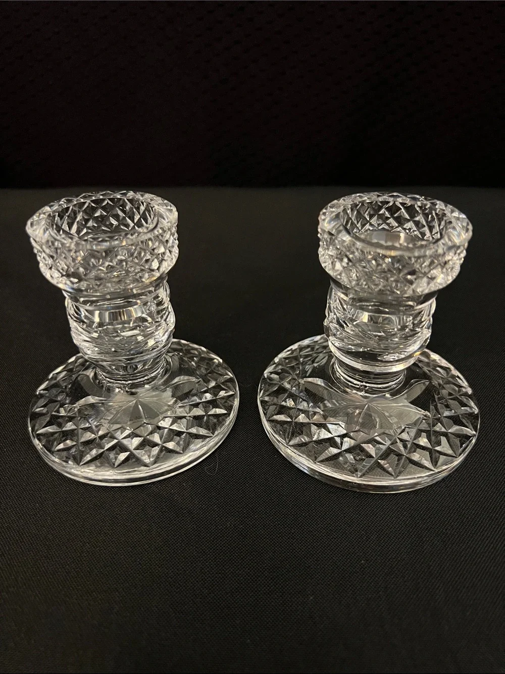 Pair of Waterford Crystal Candle Holders